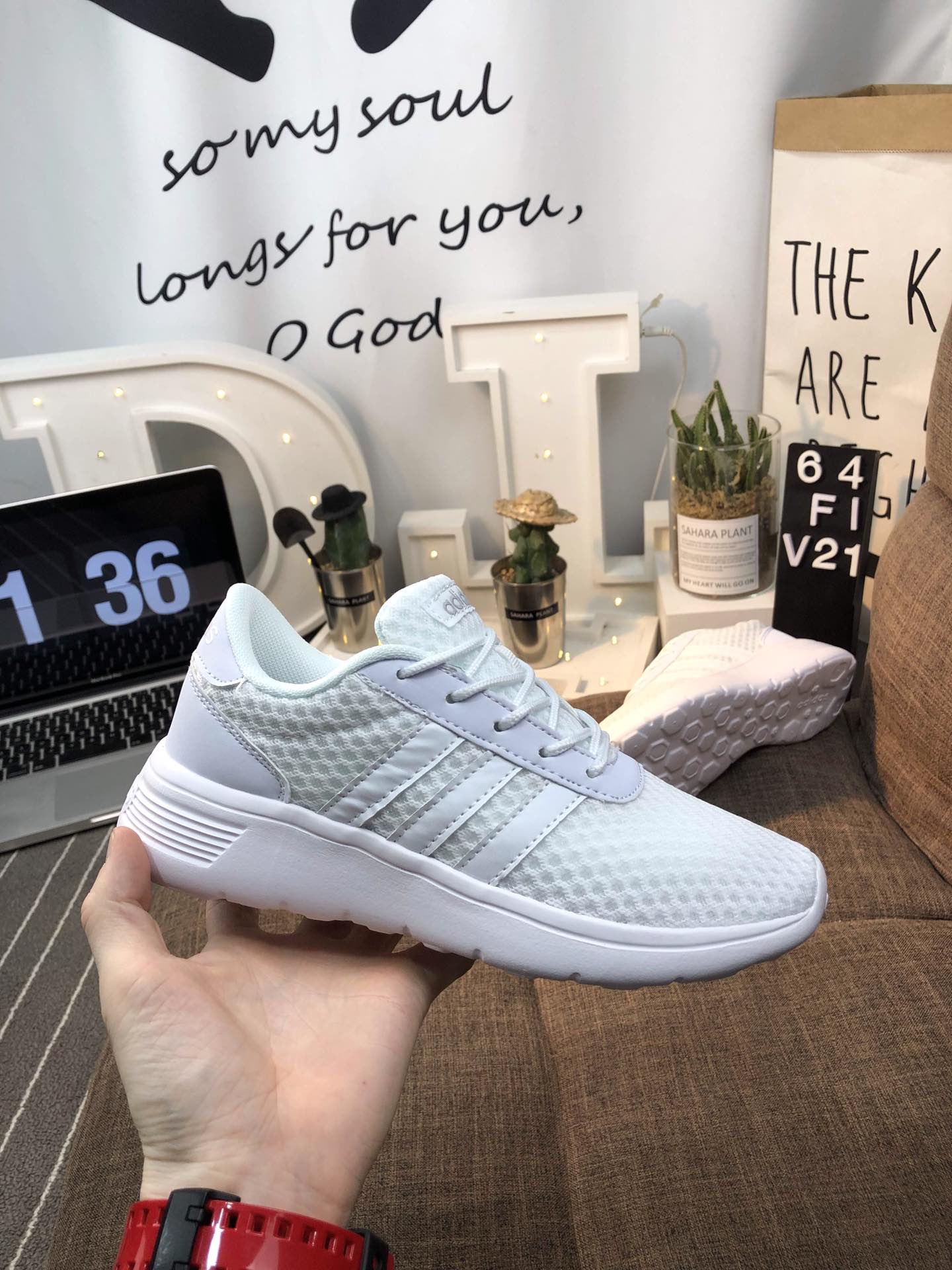 100真标 Adidas Vl Court 2.0 网面轻跑