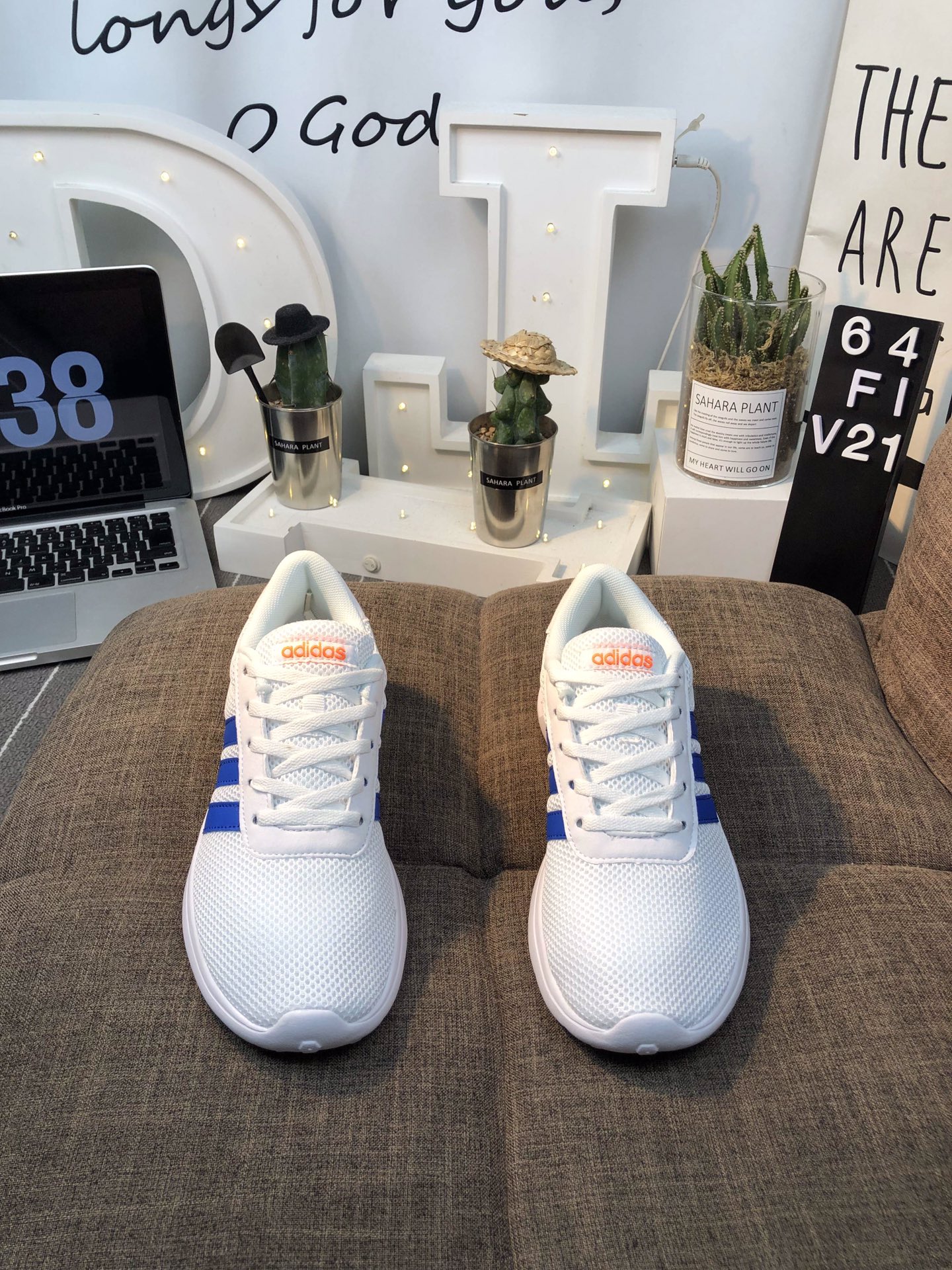 100真标 Adidas Vl Court 2.0 网面轻跑