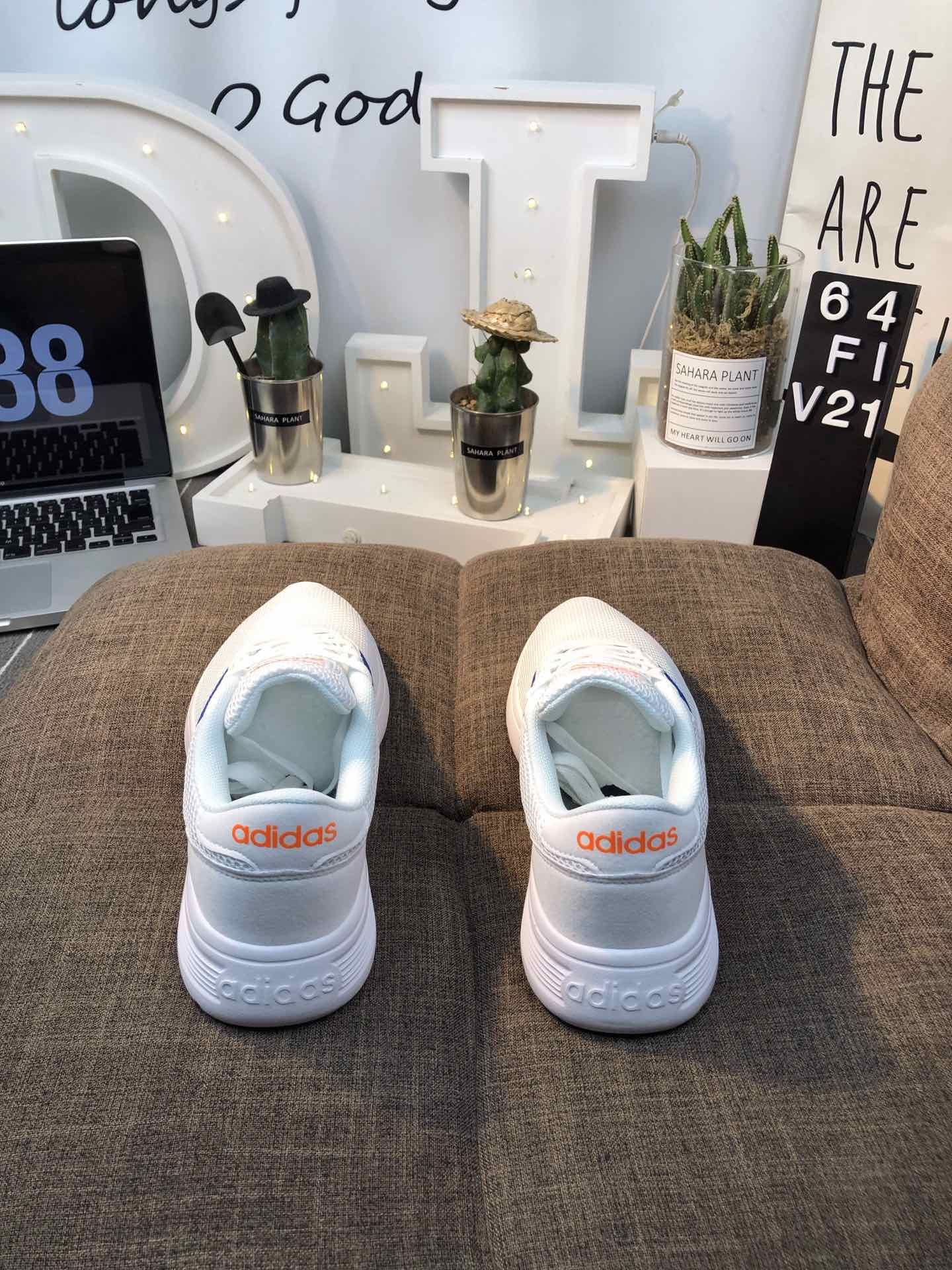 100真标 Adidas Vl Court 2.0 网面轻跑