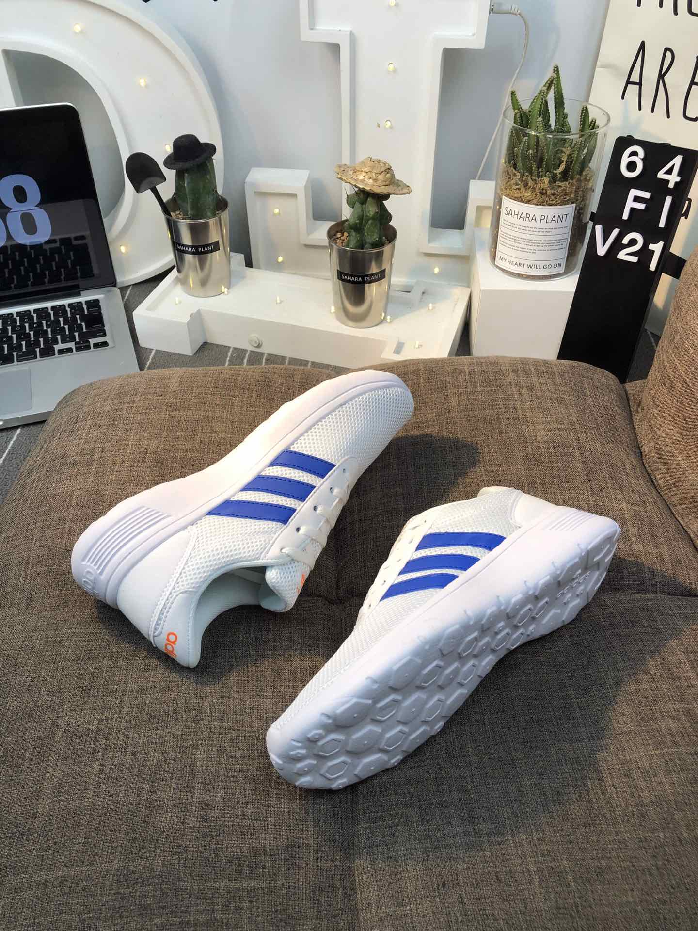 100真标 Adidas Vl Court 2.0 网面轻跑