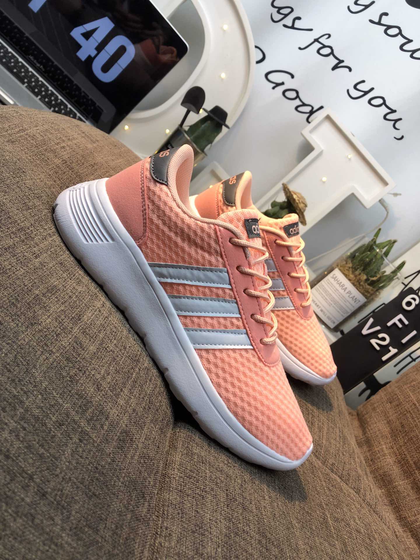 100真标 Adidas Vl Court 2.0 网面轻跑