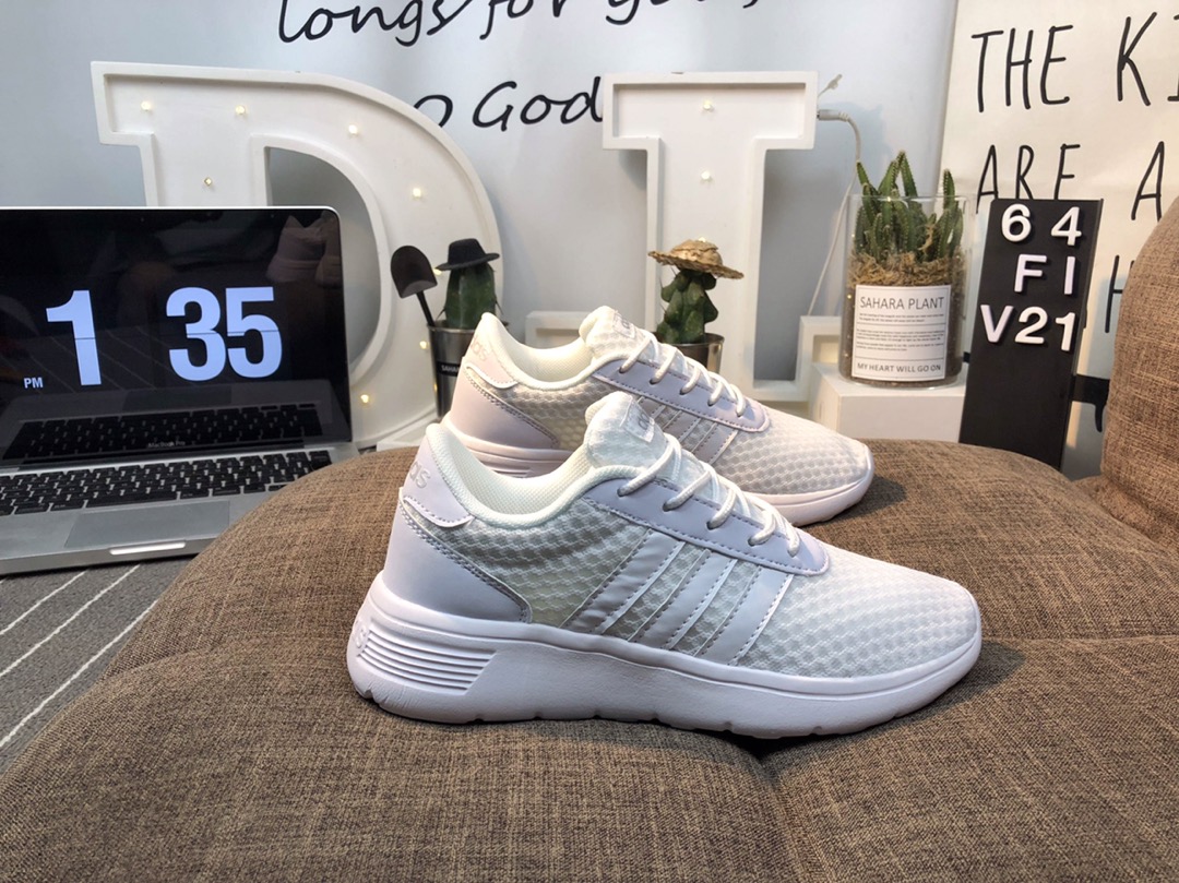 100真标 Adidas Vl Court 2.0 网面轻跑
