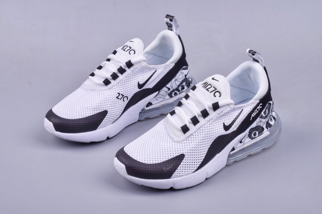 190全新原楦开发版型，正确氦气回弹气垫大底  官方新色，耐克 NIKE Air Max 270 漫威联名海浪镂空系列后跟半掌高弹气垫休闲运动百搭慢跑鞋AR0499-104 公司级真标带半码