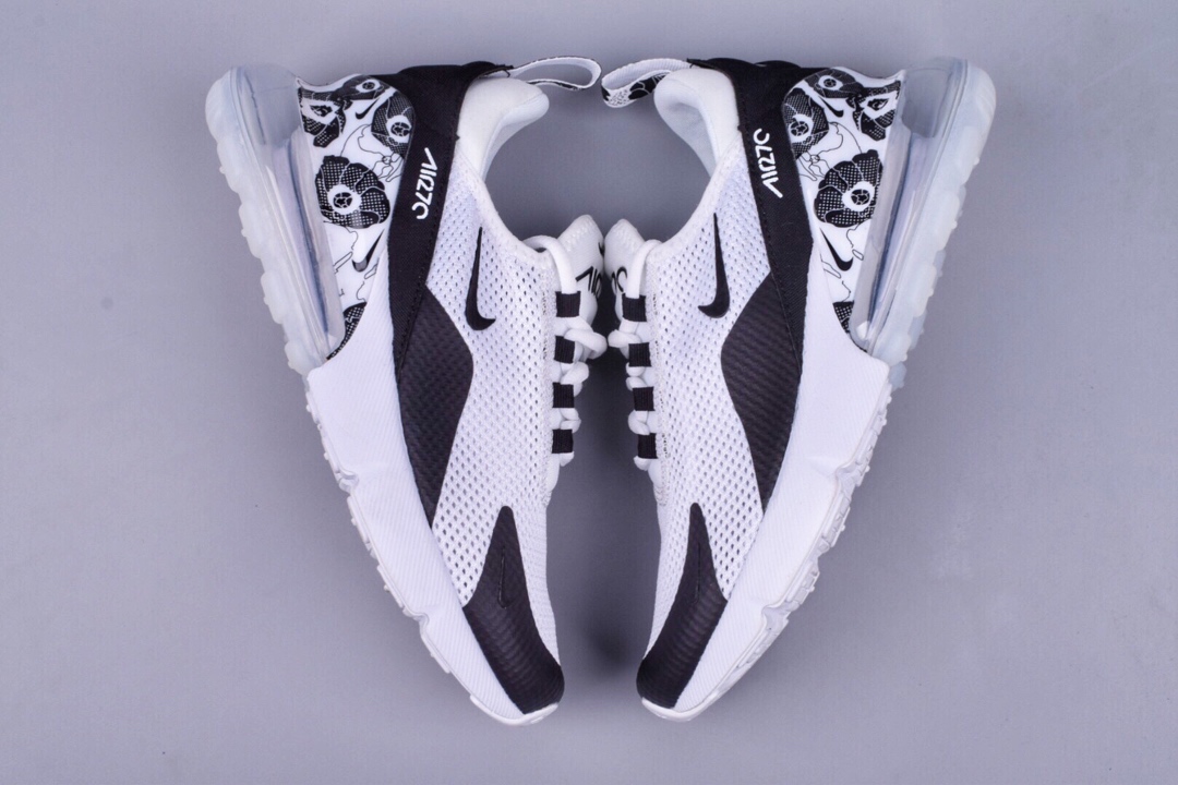 190全新原楦开发版型，正确氦气回弹气垫大底  官方新色，耐克 NIKE Air Max 270 漫威联名海浪镂空系列后跟半掌高弹气垫休闲运动百搭慢跑鞋AR0499-104 公司级真标带半码