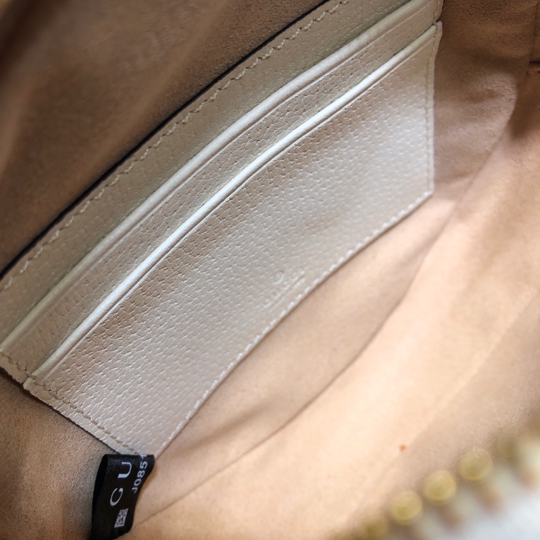 GUCCI古驰红绿条纹皮革圆饼包574841