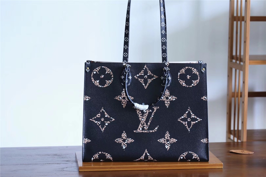 Louis Vuitton LV Onthego Bags Handbags Black White Printing Mini M44674