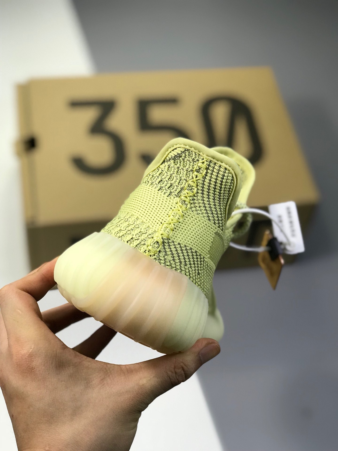 370满天星 纯原get版本南花针织原厂鞋面。阿迪达斯 Adidas Yeezy 350 Boost V2 新灰芝麻镂空