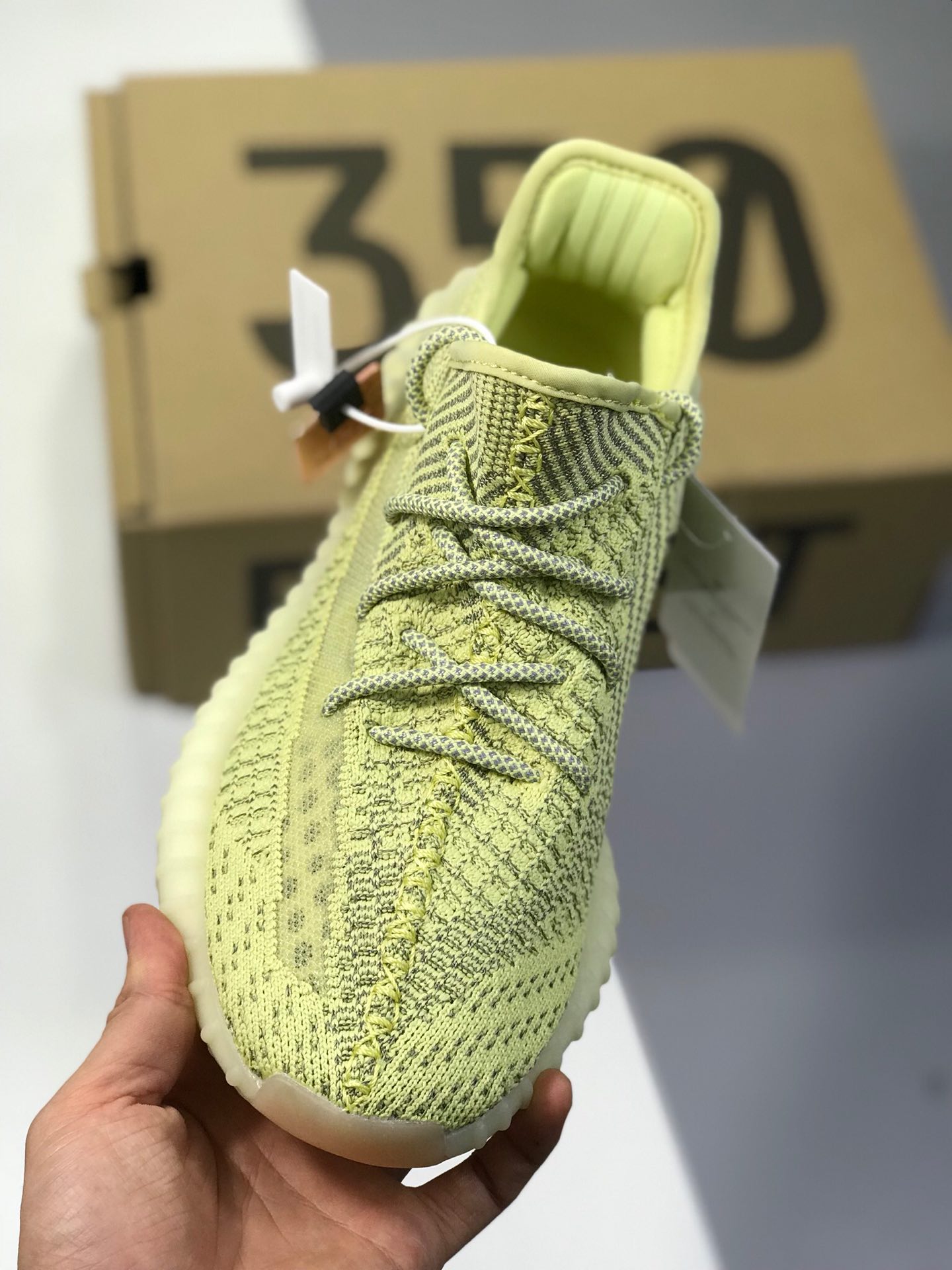 370满天星 纯原get版本南花针织原厂鞋面。阿迪达斯 Adidas Yeezy 350 Boost V2 新灰芝麻镂空