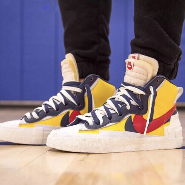 160 真标半码 Nike Blazer Mid x Sacai 联名 结构休闲板鞋BV0072-700 001