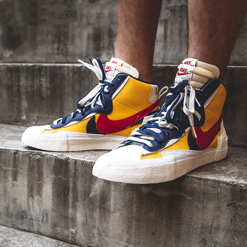 160 真标半码 Nike Blazer Mid x Sacai 联名 结构休闲板鞋BV0072-700 001