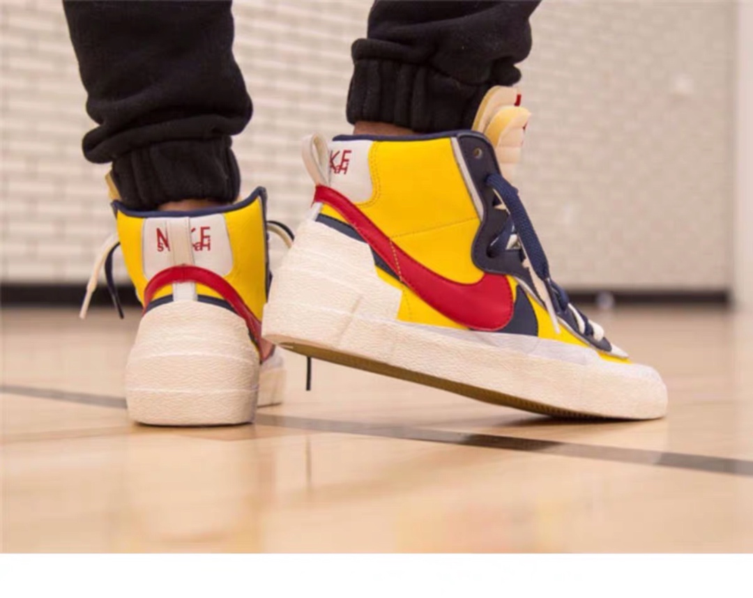160 真标半码 Nike Blazer Mid x Sacai 联名 结构休闲板鞋BV0072-700 001
