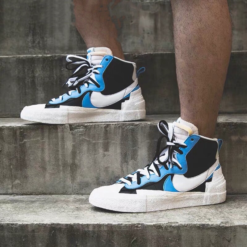160 真标半码 Nike Blazer Mid x Sacai 联名 结构休闲板鞋BV0072-700 001