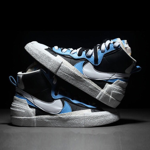 160 真标半码 Nike Blazer Mid x Sacai 联名 结构休闲板鞋BV0072-700 001
