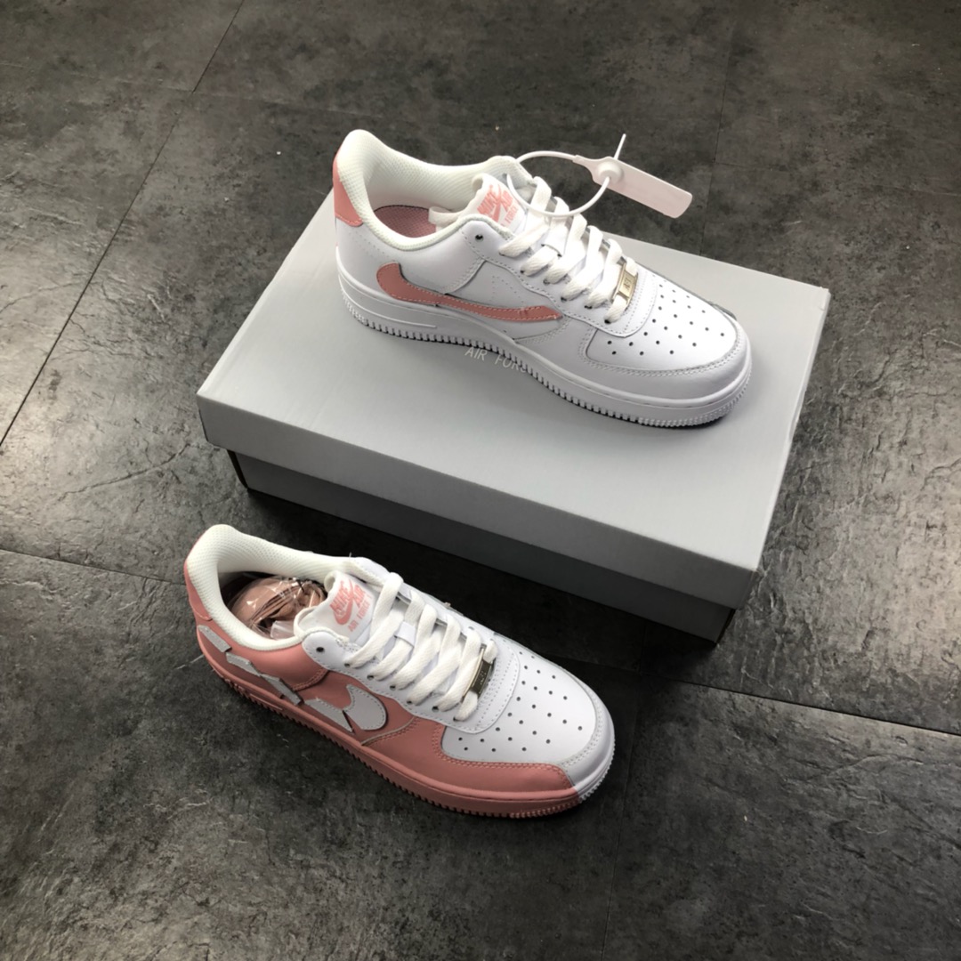 220Nike Air Force 1 Low 耐克 不规则拼接 空军低帮板鞋 Ins爆款 泫雅风结合 杨幂上脚同款当下火热元素 315124-600