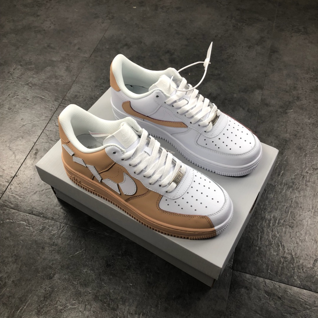 220Nike Air Force 1 Low 耐克 不规则拼接 空军低帮板鞋 Ins爆款 泫雅风结合 杨幂上脚同款当下火热元素 315124-200