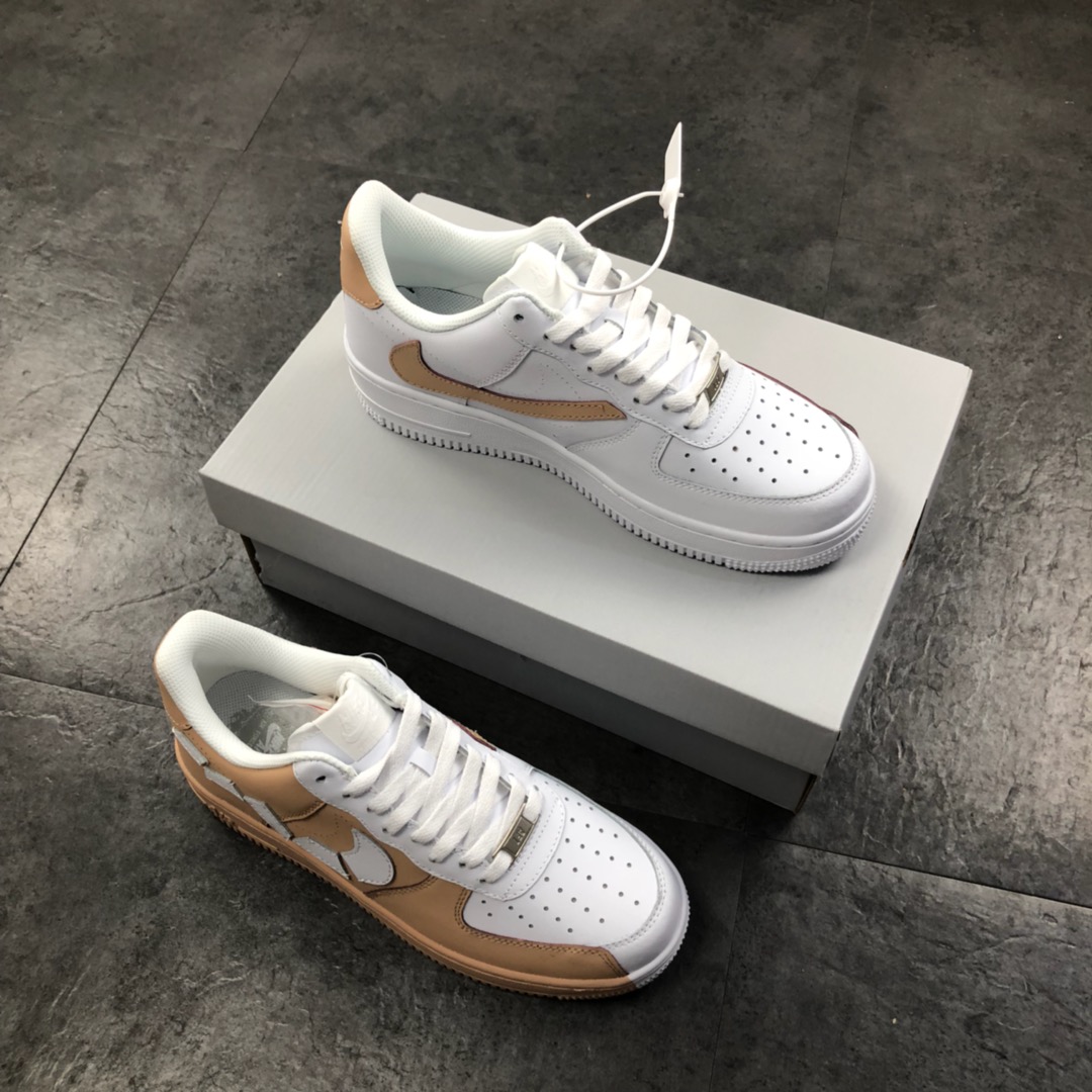 220Nike Air Force 1 Low 耐克 不规则拼接 空军低帮板鞋 Ins爆款 泫雅风结合 杨幂上脚同款当下火热元素 315124-200