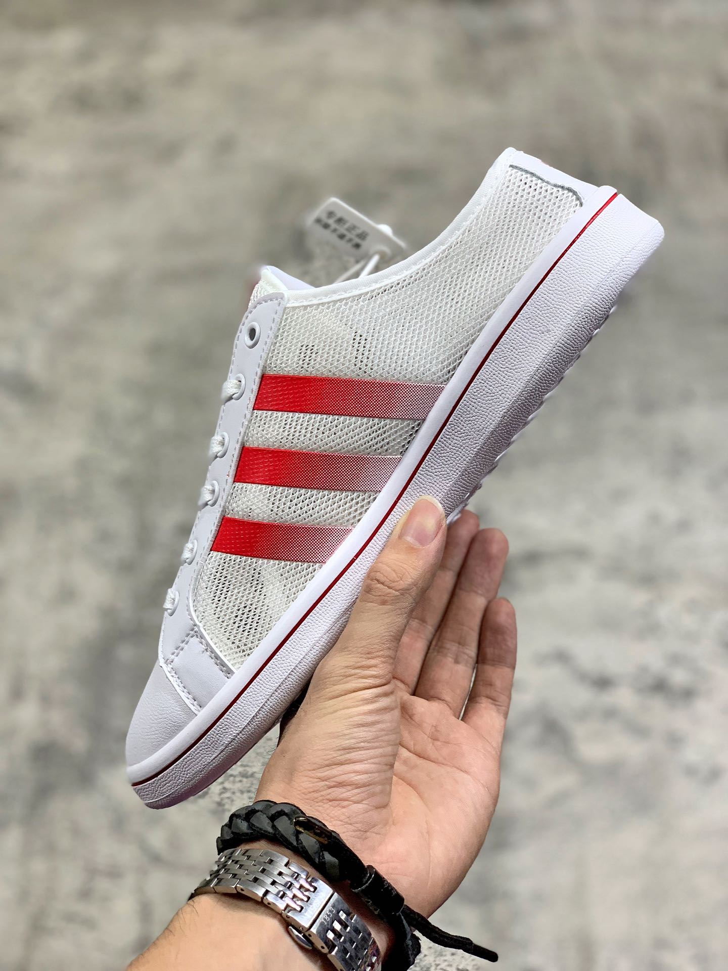 120阿迪夏季新款Daily Team三叶草网纱透气休闲男女子经典板鞋