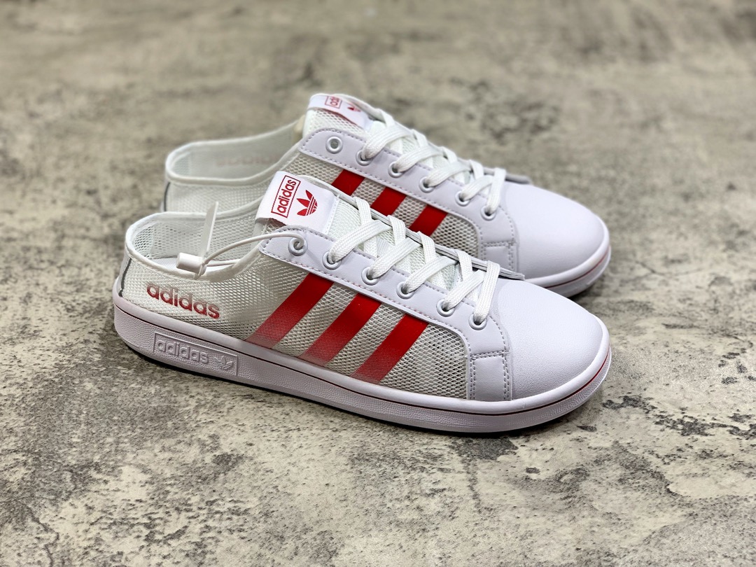 120阿迪夏季新款Daily Team三叶草网纱透气休闲男女子经典板鞋