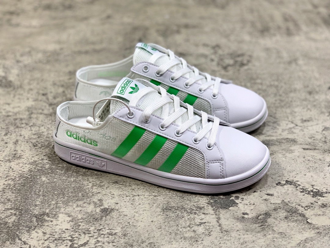 120阿迪夏季新款Daily Team三叶草网纱透气休闲男女子经典板鞋