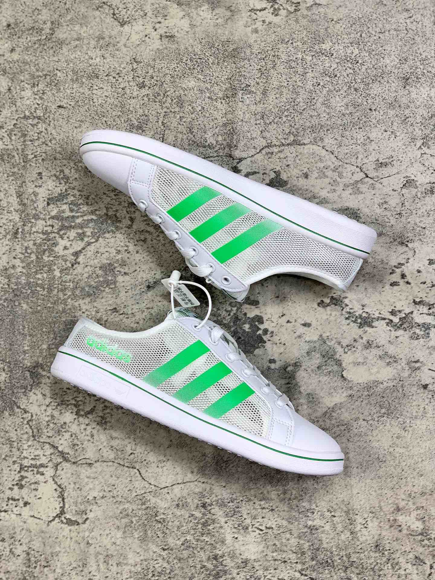 120阿迪夏季新款Daily Team三叶草网纱透气休闲男女子经典板鞋