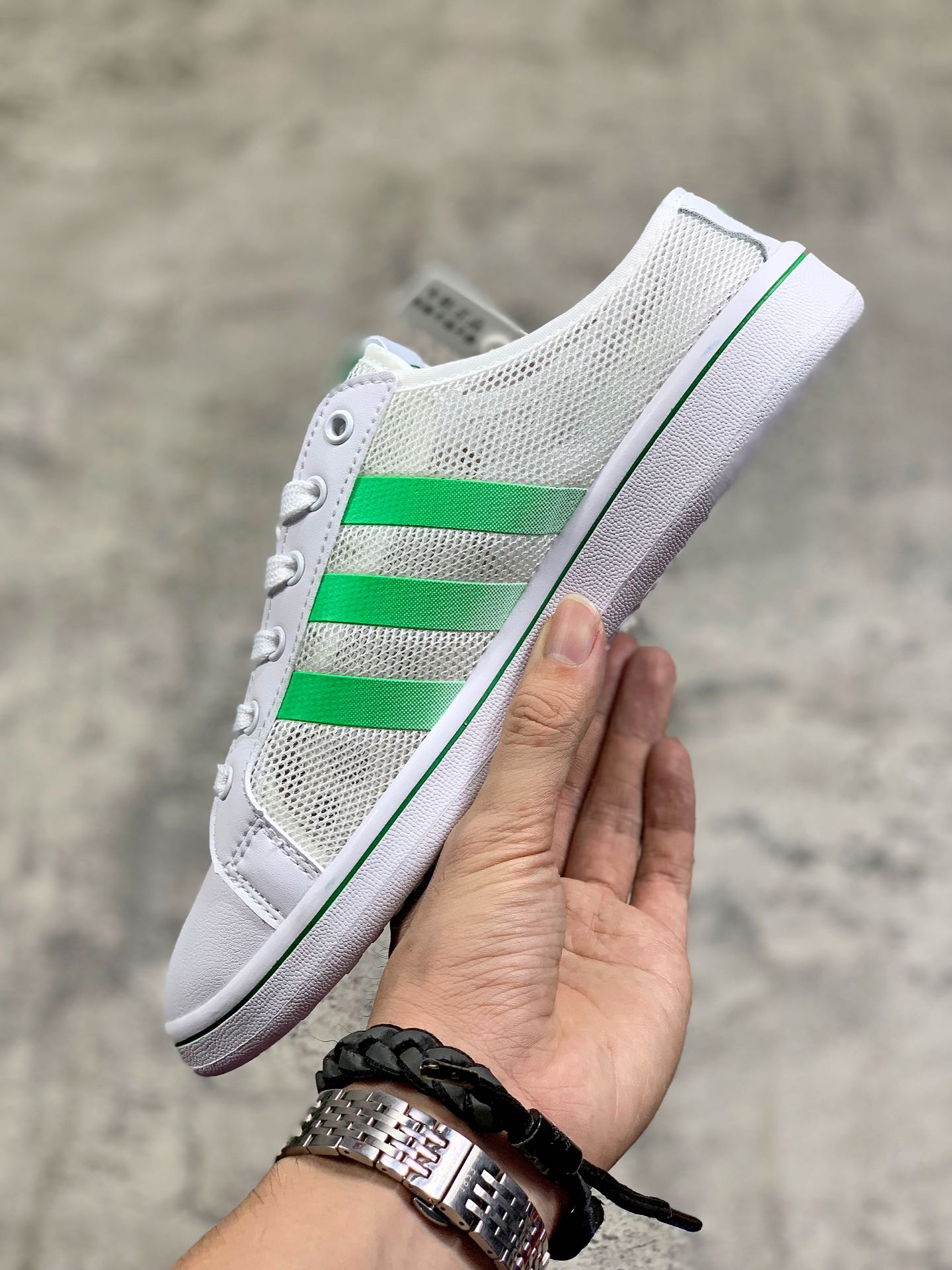 120阿迪夏季新款Daily Team三叶草网纱透气休闲男女子经典板鞋