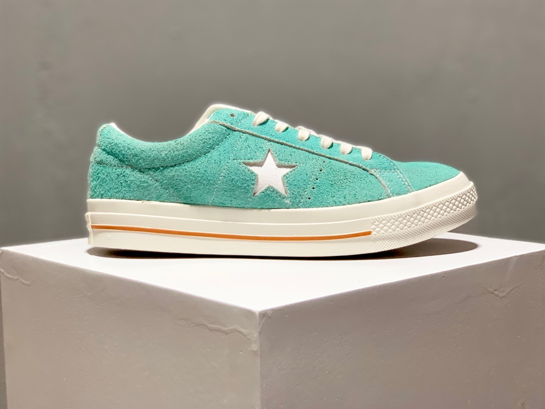 160Converse One Star Cali 匡威新款经典复古一星绒面低帮反毛做旧情侣帆布鞋 货号：164217C