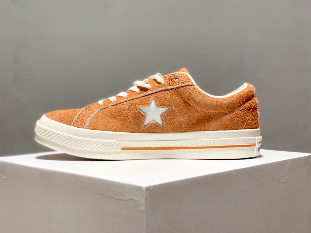 160Converse One Star Cali 匡威新款经典复古一星绒面低帮反毛做旧情侣帆布鞋 货号：164220C