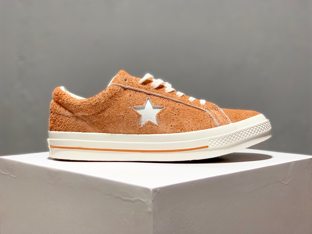 160Converse One Star Cali 匡威新款经典复古一星绒面低帮反毛做旧情侣帆布鞋 货号：164220C