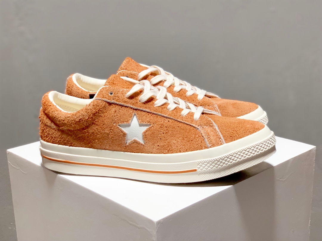 160Converse One Star Cali 匡威新款经典复古一星绒面低帮反毛做旧情侣帆布鞋 货号：164220C