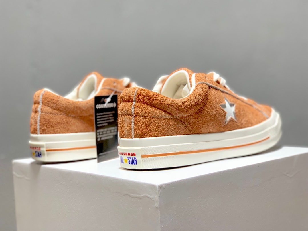 160Converse One Star Cali 匡威新款经典复古一星绒面低帮反毛做旧情侣帆布鞋 货号：164220C