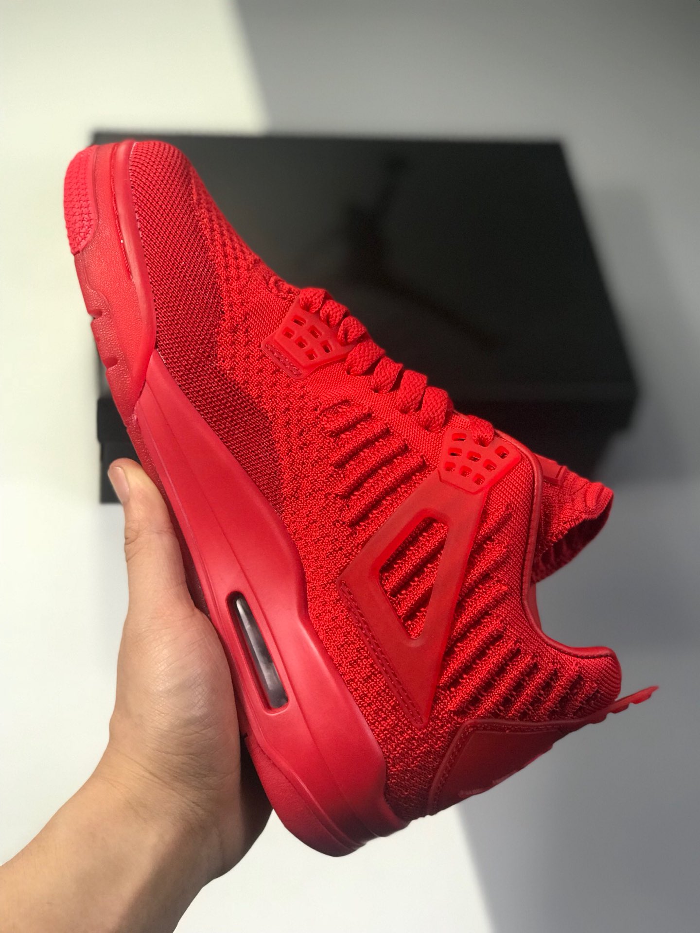 220莞产外贸订单 性价比版本Air Jordan 4 Flyknit ”Hyper Royal”果冻编织蓝 货号AQ3559-400全 Flyknit