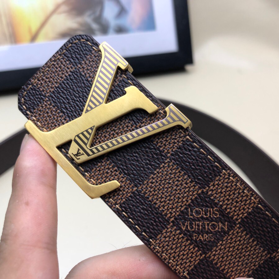 LV[正]原单品质经典花纹原版皮料面搭配原单精品扣精工制作细节看图实物拍摄高端奢华宽度4.0cm