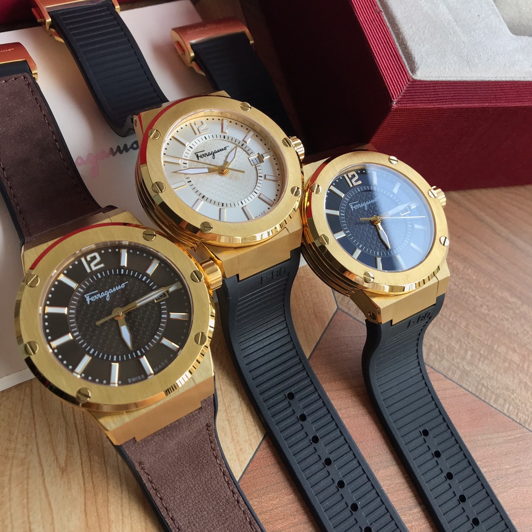 Original Ferragamo F8 Flagship Watch with Swiss Stone Core and Sapphire Glass