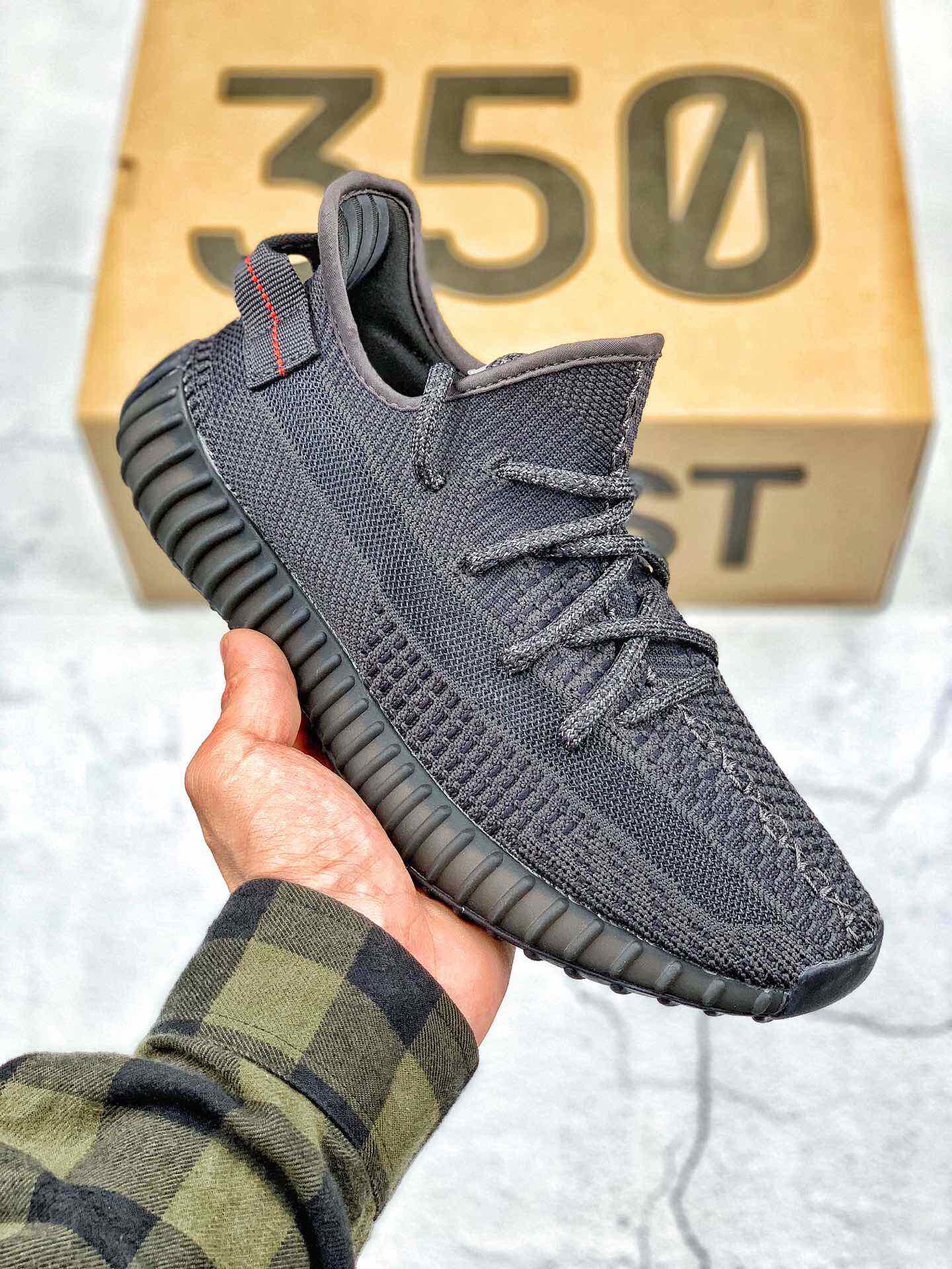 Adidas Yeezy Boost 350 V2 Black Reflective On Feet + Sizing