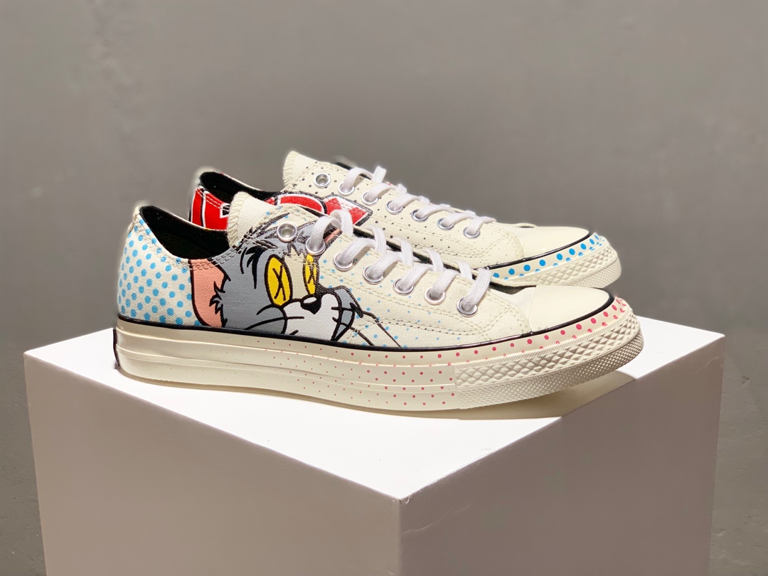 170猫和老鼠低帮客制版出货！为庆祝Tom&Jerry诞辰60周年 携手Converse 70s推出Tom&Jerry 联名系列