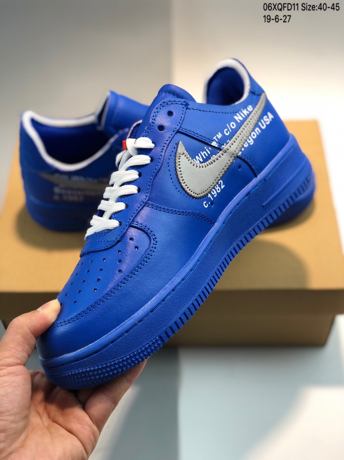 180OFF-WHITE x Nike Air Force 1 LOW VIRGIL OW AF1空军 头层皮鞋面，生胶耐磨鞋底