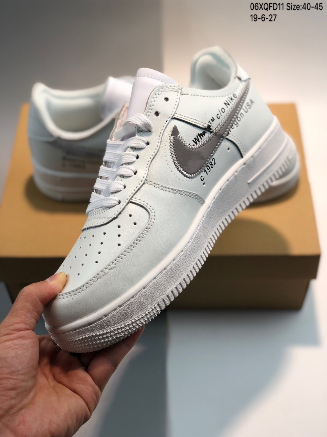 180爆款！OFF-WHITE x Nike Air Force 1 LOW VIRGIL OW AF1空军 头层皮鞋面，生胶耐磨鞋底