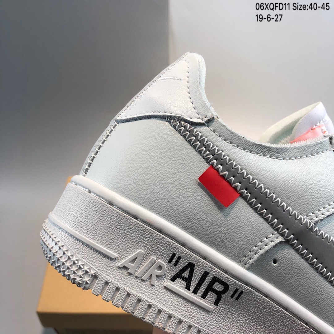 180爆款！OFF-WHITE x Nike Air Force 1 LOW VIRGIL OW AF1空军 头层皮鞋面，生胶耐磨鞋底