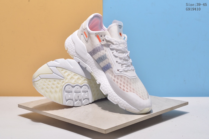 150(真标带半码)Adidas/阿迪达斯 Nite Jogger EQT系列 夜行者二代补丁联名 反光鞋面 透气网面运动跑鞋 真标带半码 编号：G919410