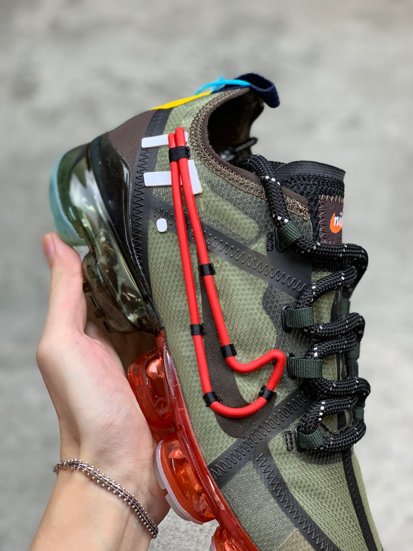 280Cactus Plant Flea Market x Nike Air VaporMax CPFM VM3·2019VP半透纱鞋面设计前卫大气垫休闲全掌蒸汽气垫运动慢跑鞋“JDI红钩笑脸”