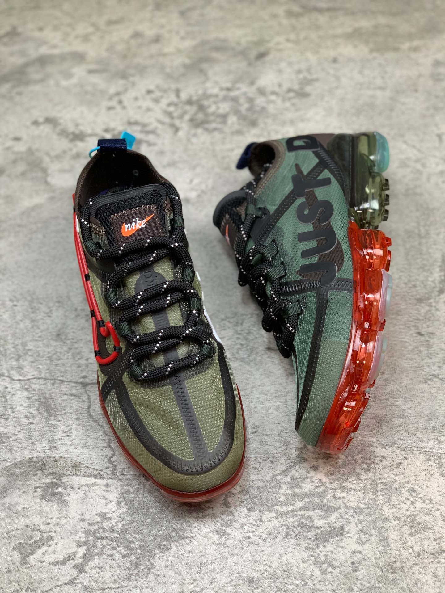 280Cactus Plant Flea Market x Nike Air VaporMax CPFM VM3·2019VP半透纱鞋面设计前卫大气垫休闲全掌蒸汽气垫运动慢跑鞋“JDI红钩笑脸”