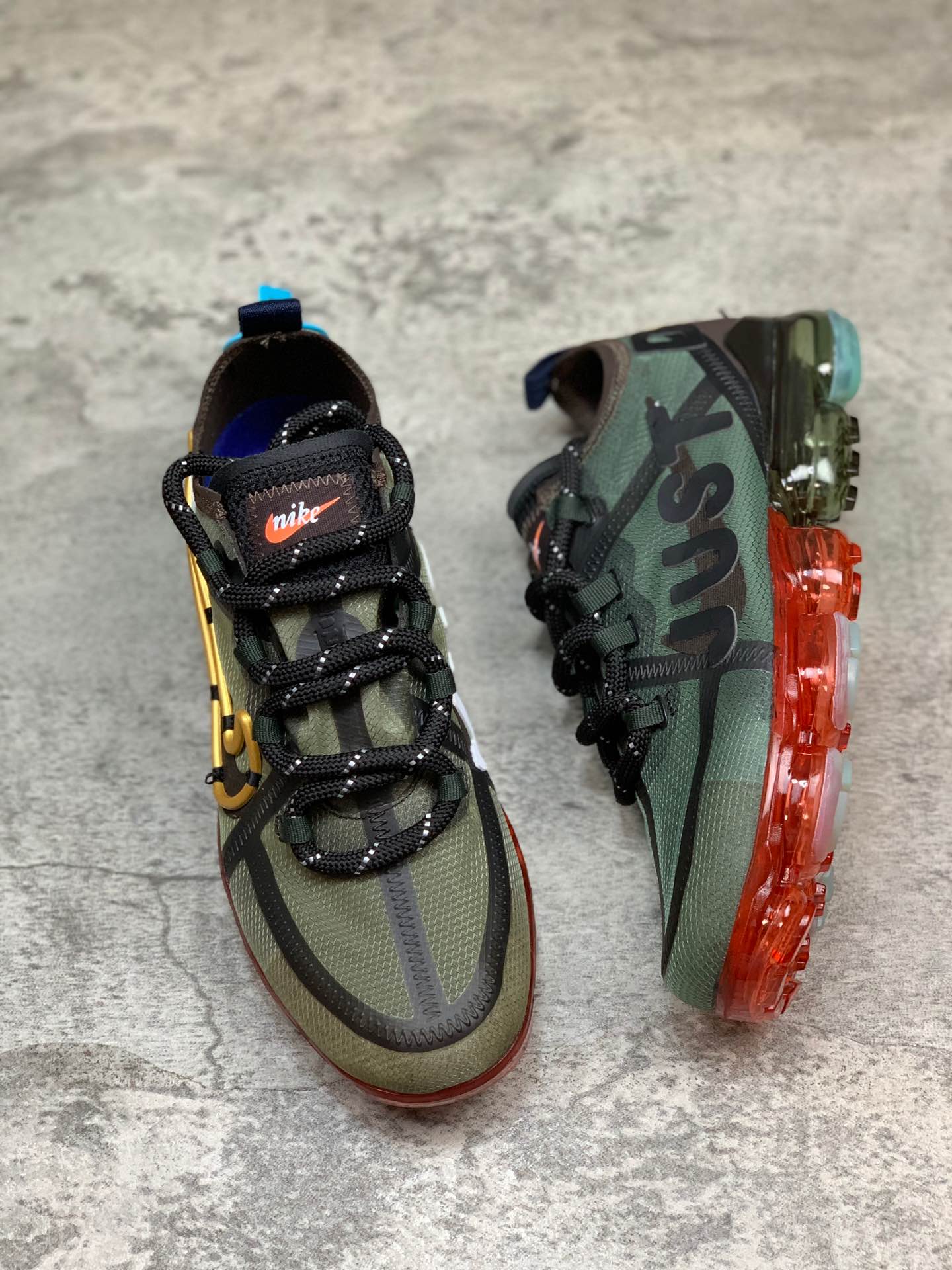 280Cactus Plant Flea Market x Nike Air VaporMax CPFM VM3·2019VP半透纱鞋面设计前卫大气垫休闲全掌蒸汽气垫运动慢跑鞋“JDI黄钩笑脸”