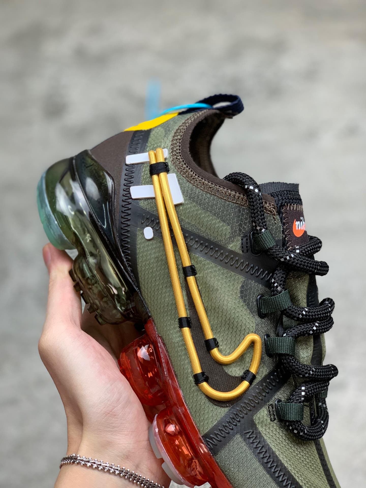 280Cactus Plant Flea Market x Nike Air VaporMax CPFM VM3·2019VP半透纱鞋面设计前卫大气垫休闲全掌蒸汽气垫运动慢跑鞋“JDI黄钩笑脸”