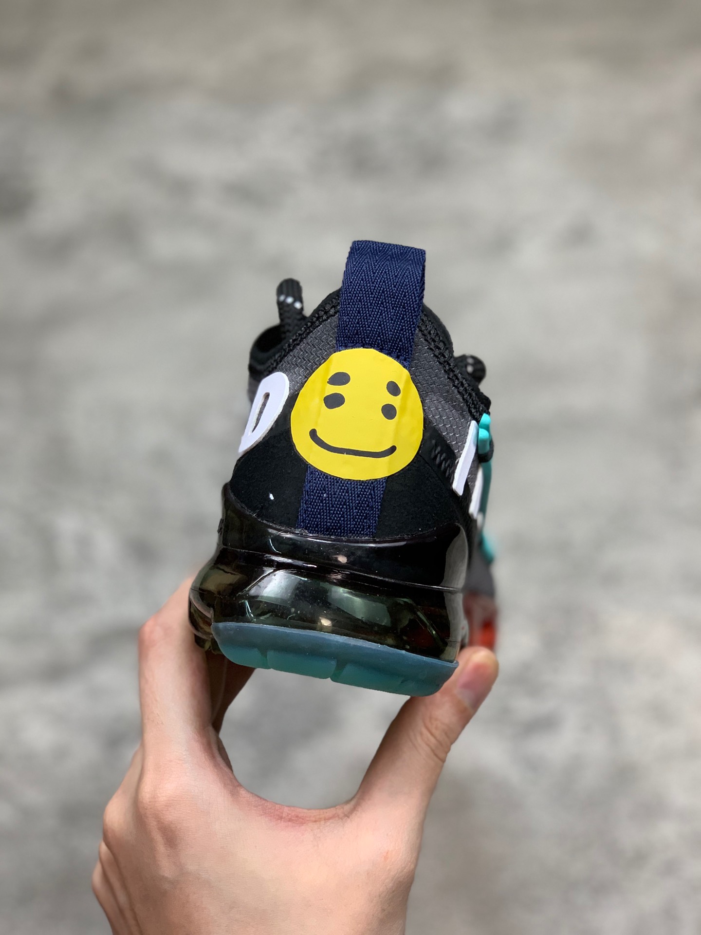 280Cactus Plant Flea Market x Nike Air VaporMax CPFM VM3·2019VP半透纱鞋面设计前卫大气垫休闲全掌蒸汽气垫运动慢跑鞋“JDI蓝钩笑脸”