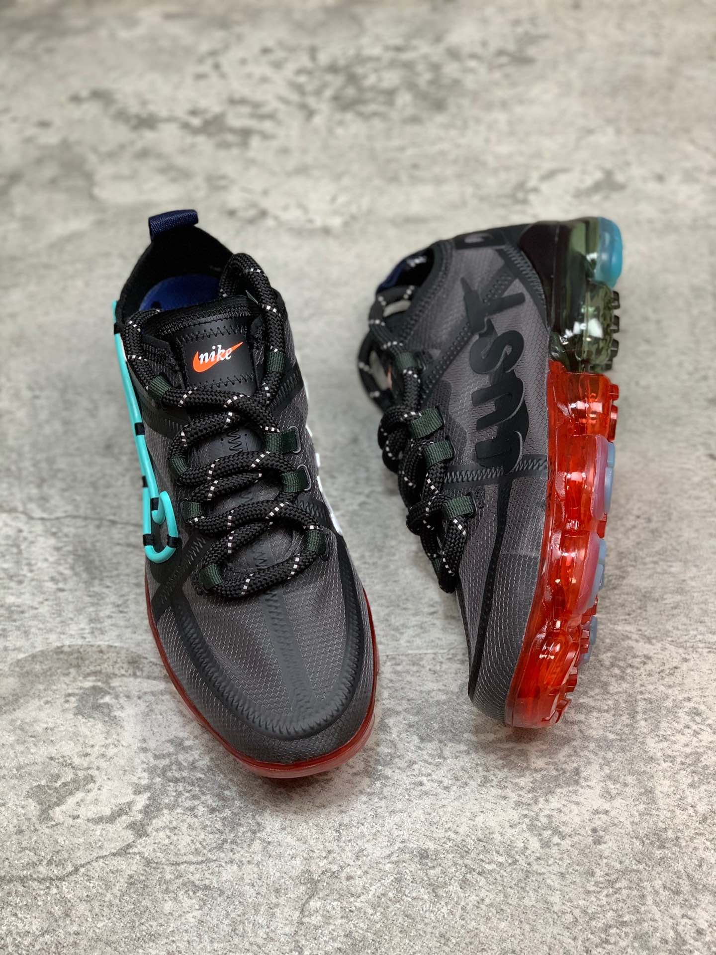 280Cactus Plant Flea Market x Nike Air VaporMax CPFM VM3·2019VP半透纱鞋面设计前卫大气垫休闲全掌蒸汽气垫运动慢跑鞋“JDI蓝钩笑脸”