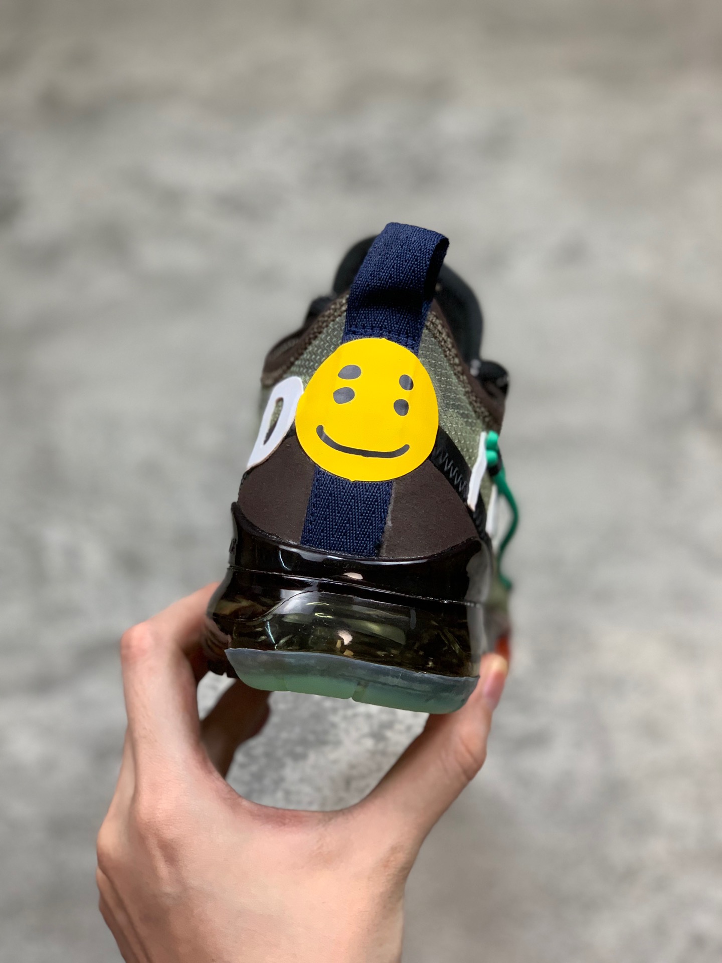 280Cactus Plant Flea Market x Nike Air VaporMax CPFM VM3·2019VP半透纱鞋面设计前卫大气垫休闲全掌蒸汽气垫运动慢跑鞋“JDI绿钩笑脸”