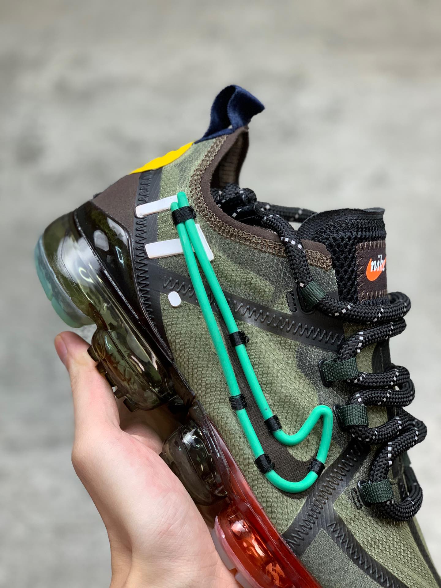 280Cactus Plant Flea Market x Nike Air VaporMax CPFM VM3·2019VP半透纱鞋面设计前卫大气垫休闲全掌蒸汽气垫运动慢跑鞋“JDI绿钩笑脸”