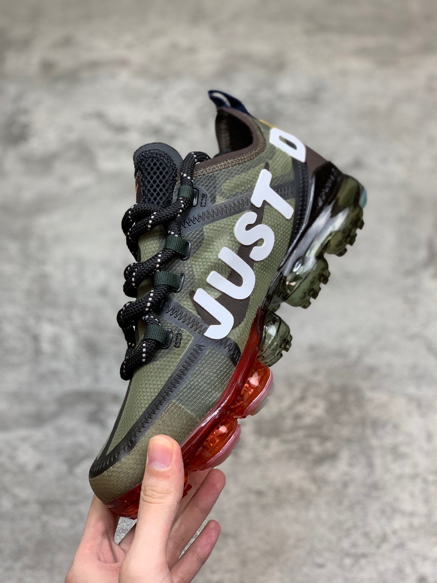 280Cactus Plant Flea Market x Nike Air VaporMax CPFM VM3·2019VP半透纱鞋面设计前卫大气垫休闲全掌蒸汽气垫运动慢跑鞋“JDI绿钩笑脸”