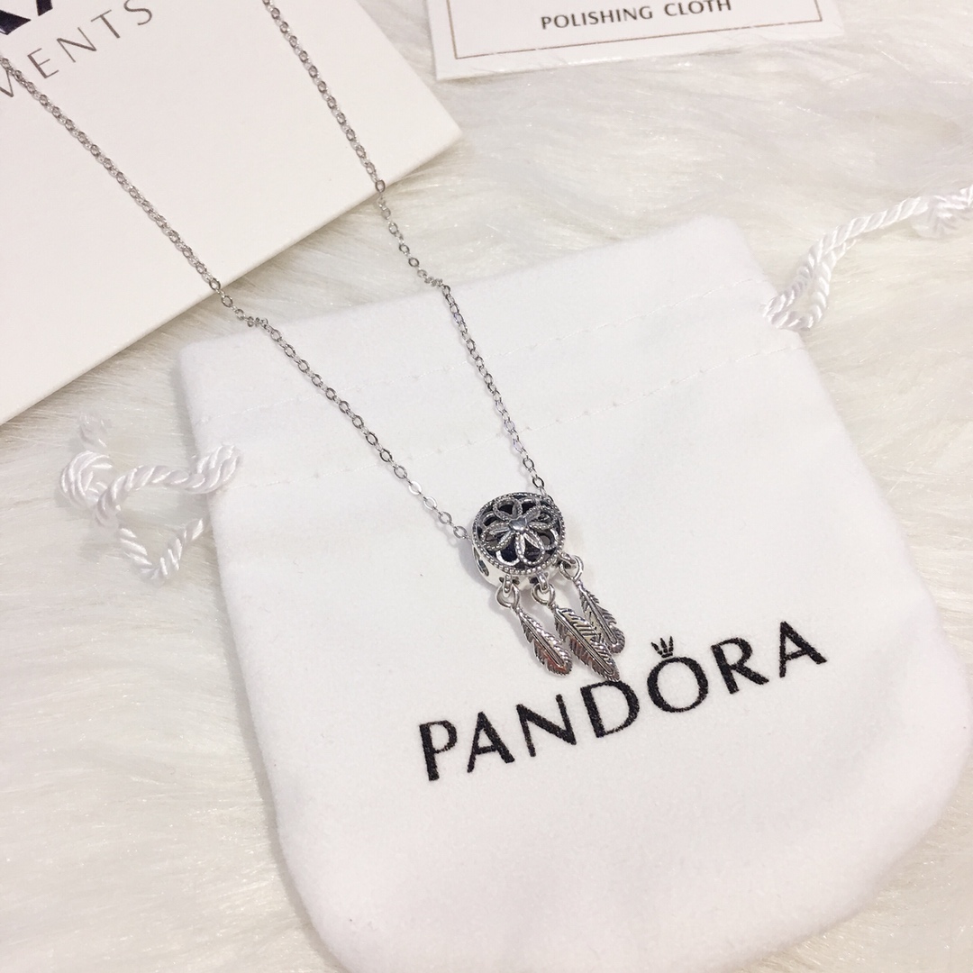 NO:103662,PANDRA Pandora Dream Catching Net Necklace S sterling silver material, silver spot, clavicle chain length 45cm Pan family original chain logo., Pandora necklace, necklace, pure silver19860909PANDRA潘多拉捕梦网项链S纯银材质,银色现货,锁骨链长度45cm潘家原版配链标志.,潘多拉项链,necklace,pure silver,Jewelry