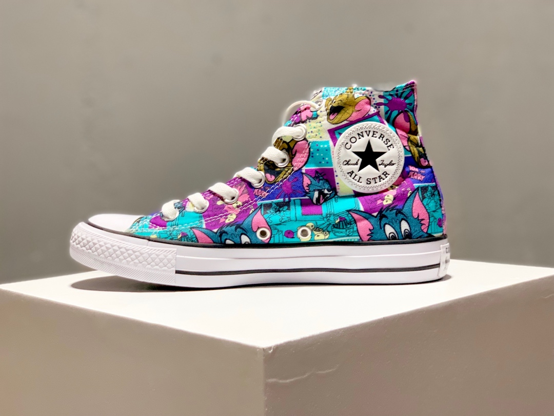 150Tom Jerry × Converse 匡威 All Star 推出猫和老鼠 汤姆杰瑞 联名系列 帆布高帮休闲板鞋